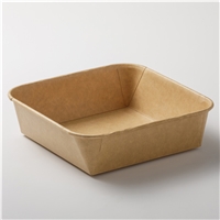 Hot selling kraft paper salad box take away fruit eco friendly paper box greaseproof paper salad disposable box
