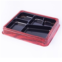 High quality disposable lunch box 5 compartment plastic lunch box